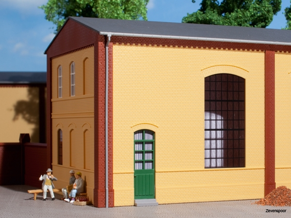 80602 Auhagen HO Wände 2325B Gelb, Industriefenster E